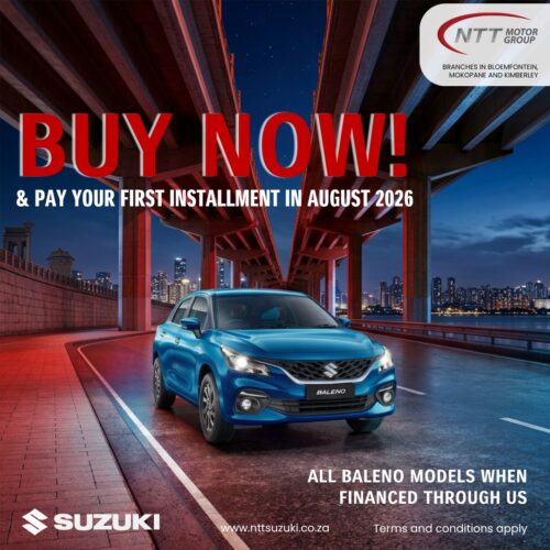 Suzuki Baleno – Buy Now, Pay August 2026 special offer from NTT Suzuki