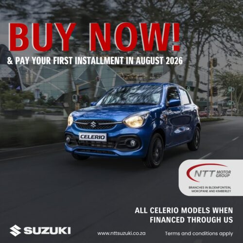 Suzuki Celerio – Buy Now, Pay August 2026 special offer from NTT Suzuki