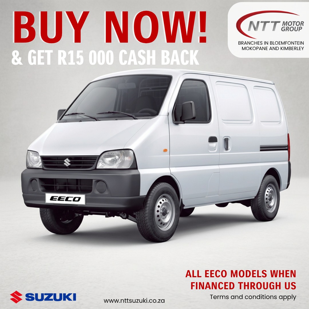 Suzuki EECO – R15 000 Cash Back Special Offer