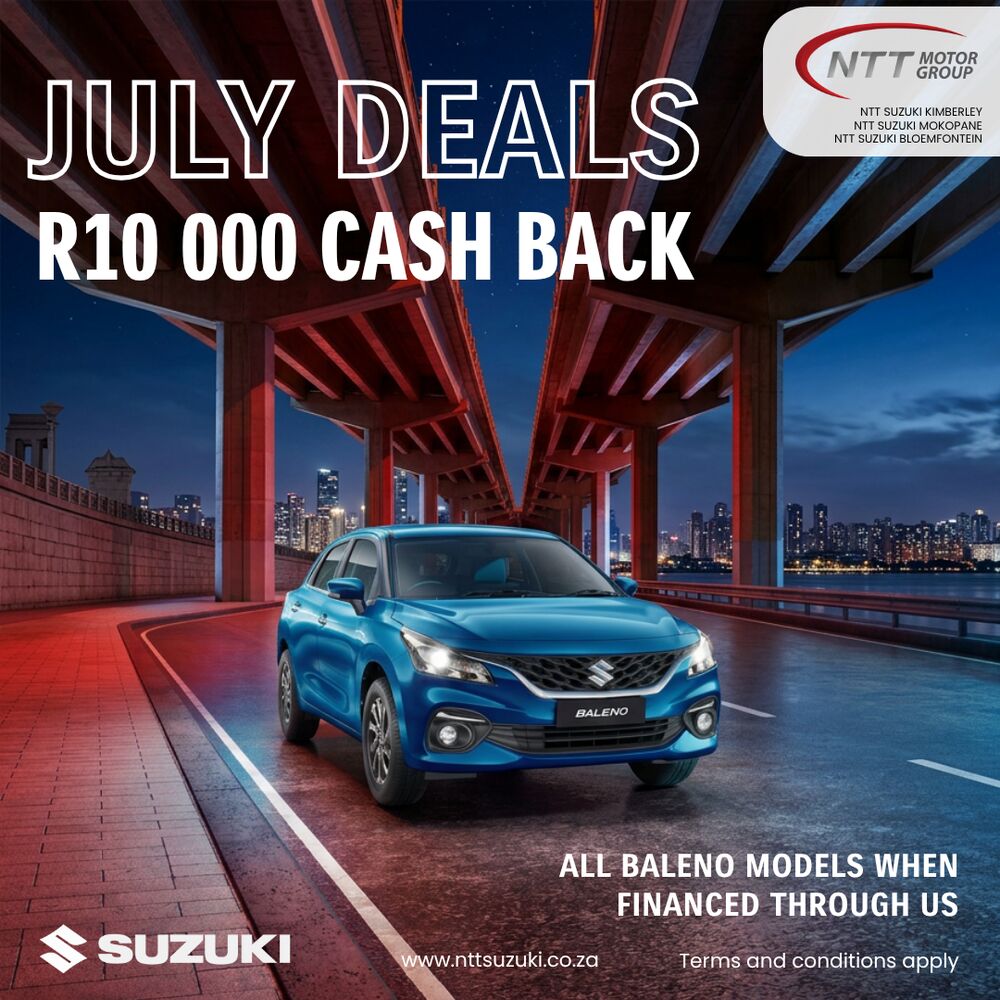 Suzuki Baleno – R10 000 Cash Back Special Offer