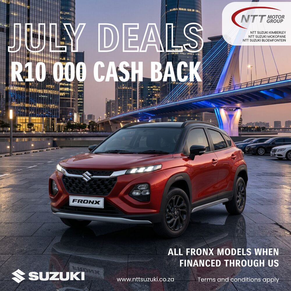 Suzuki Fronx – R10 000 Cash Back Special Offer