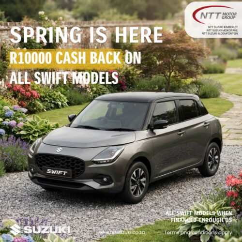 Suzuki Swift R10 000 Cash Back special offer from NTT Suzuki